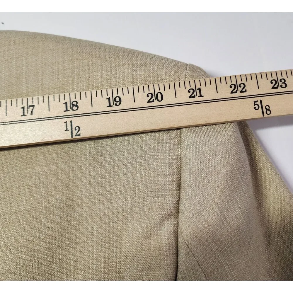 Alan Flusser Mens‎ Size 48L Beige/Tan Polyester/Viscose Blazer